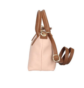 ROSIE Italian leather two-tone grab bag