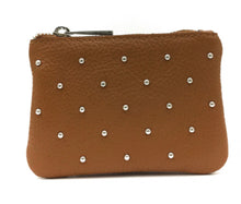 Load image into Gallery viewer, Leather studded coin purse
