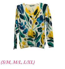 Load image into Gallery viewer, Spring flowers v-neck jumper
