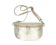 Load image into Gallery viewer, JADE   Italian leather sling/waist bag with detachable strap
