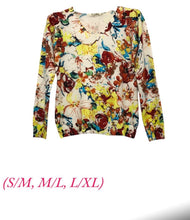 Load image into Gallery viewer, Spring flowers v-neck jumper
