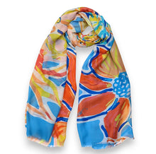 Load image into Gallery viewer, Bright flowers scarf
