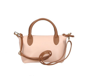 ROSIE Italian leather two-tone grab bag