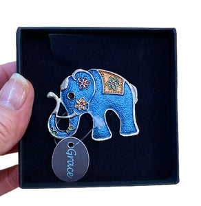 Magnetic elephant brooch