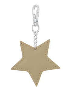 Leather Star keyring/bag charm