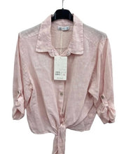 Load image into Gallery viewer, Linen tie front shirt/jacket
