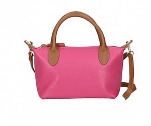 ROSIE Italian leather two-tone grab bag