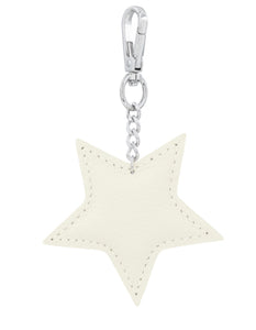 Leather Star keyring/bag charm