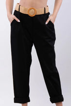 Load image into Gallery viewer, Cotton belted trousers
