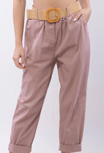Load image into Gallery viewer, Cotton belted trousers
