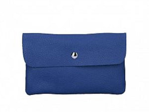 TESSA  Italian leather clutch bag with shoulder strap
