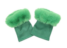 Load image into Gallery viewer, Faux fur fingerless gloves
