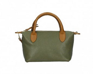 ROSIE Italian leather two-tone grab bag