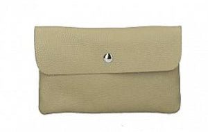 TESSA  Italian leather clutch bag with shoulder strap