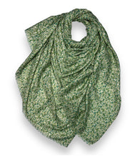 Load image into Gallery viewer, Printed lobelia flower scarf
