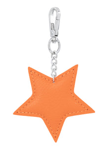 Leather Star keyring/bag charm