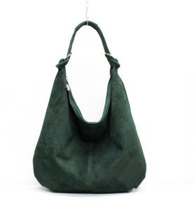 FREYA -  Suede slouch shoulder bag