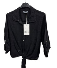 Load image into Gallery viewer, Linen tie front shirt/jacket
