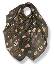 Load image into Gallery viewer, Playful Dogs printed scarf
