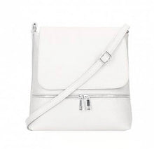Load image into Gallery viewer, CLAUDIA   Italian leather shoulder bag with zip detail
