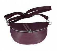 Load image into Gallery viewer, JADE   Italian leather sling/waist bag with detachable strap
