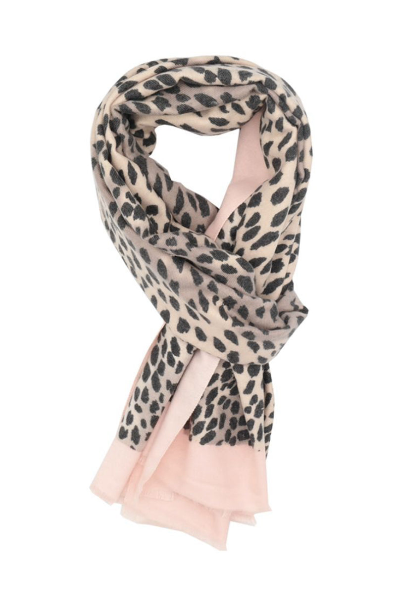 Leopard print supersoft winter scarf