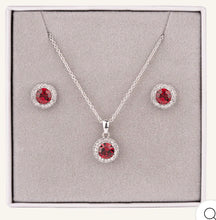 Load image into Gallery viewer, Cubic zirconia boxed set - necklace &amp; earrings
