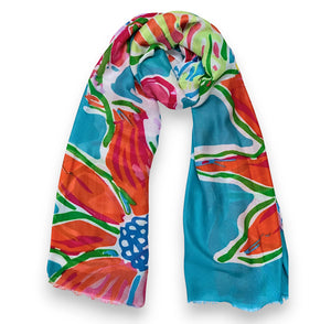 Bright flowers scarf