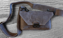 Load image into Gallery viewer, PHOEBE Leather/suede wide strap shoulder bag

