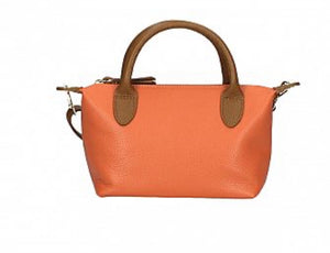 ROSIE Italian leather two-tone grab bag