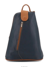 Load image into Gallery viewer, MANDY Italian leather two/tone backpack
