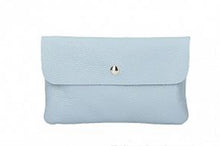 Load image into Gallery viewer, TESSA  Italian leather clutch bag with shoulder strap
