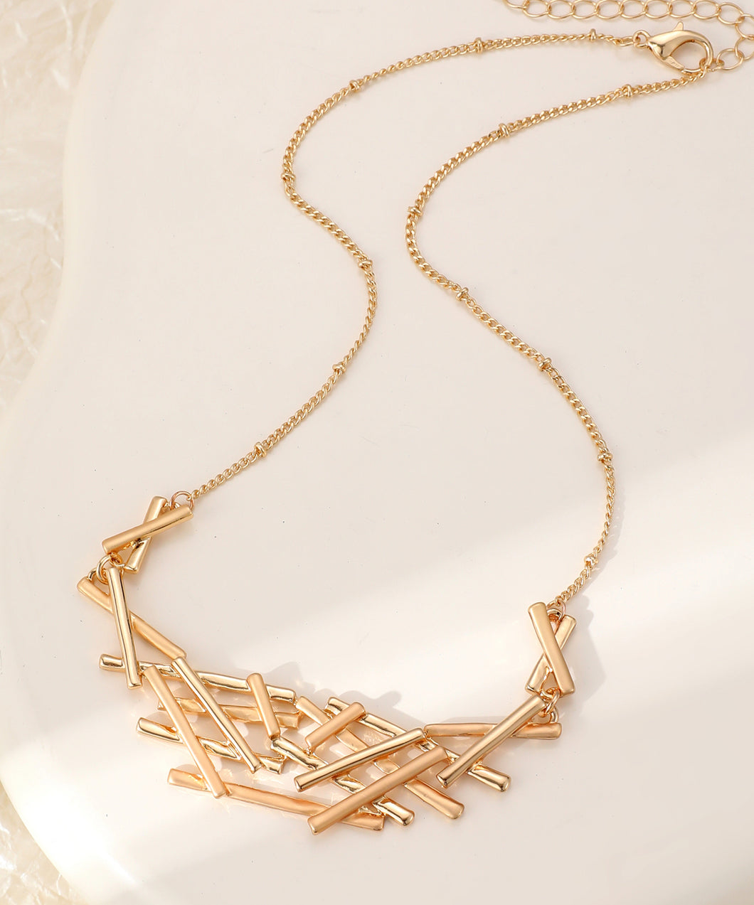 Gold statement necklace