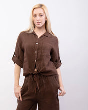 Load image into Gallery viewer, Linen tie front shirt/jacket
