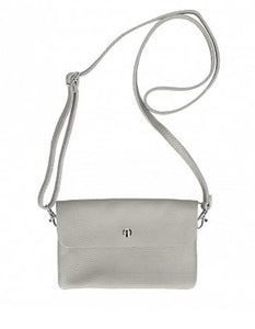TESSA  Italian leather clutch bag with shoulder strap