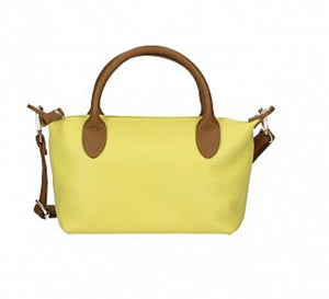 ROSIE Italian leather two-tone grab bag
