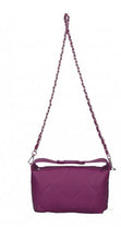 Load image into Gallery viewer, LAUREN Italian leather shoulder bag with chain strap

