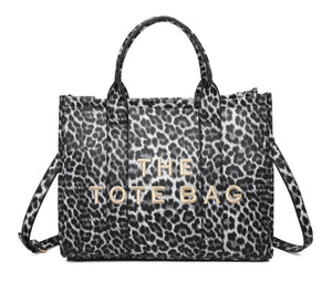 Animal print tote bag