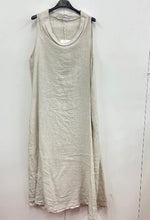 Load image into Gallery viewer, Cowl neck long length linen dress with pockets
