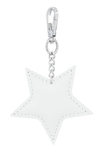 Leather Star keyring/bag charm