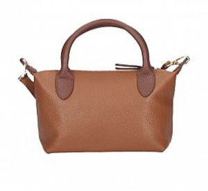 ROSIE Italian leather two-tone grab bag
