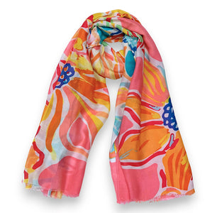 Bright flowers scarf