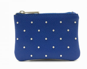 Leather studded coin purse