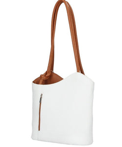 HARRIET   Italian leather convertible backpack