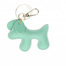 Load image into Gallery viewer, Dog pendant leather key ring
