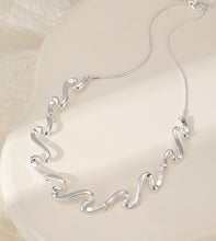 Load image into Gallery viewer, Silver swirls necklace
