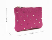 Load image into Gallery viewer, Leather studded coin purse
