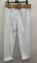 Load image into Gallery viewer, Cotton belted trousers
