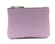 Load image into Gallery viewer, Leather studded coin purse
