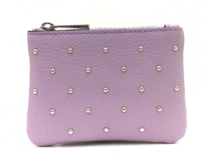 Leather studded coin purse